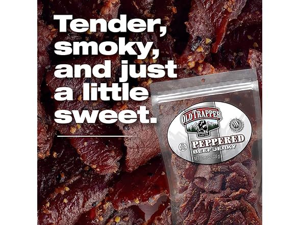 Old Trapper Beef Jerky, Peppered 8 Ounce