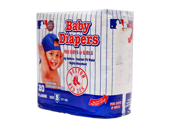 MLB Officially Licensed Boston Red Sox Disposable Diapers