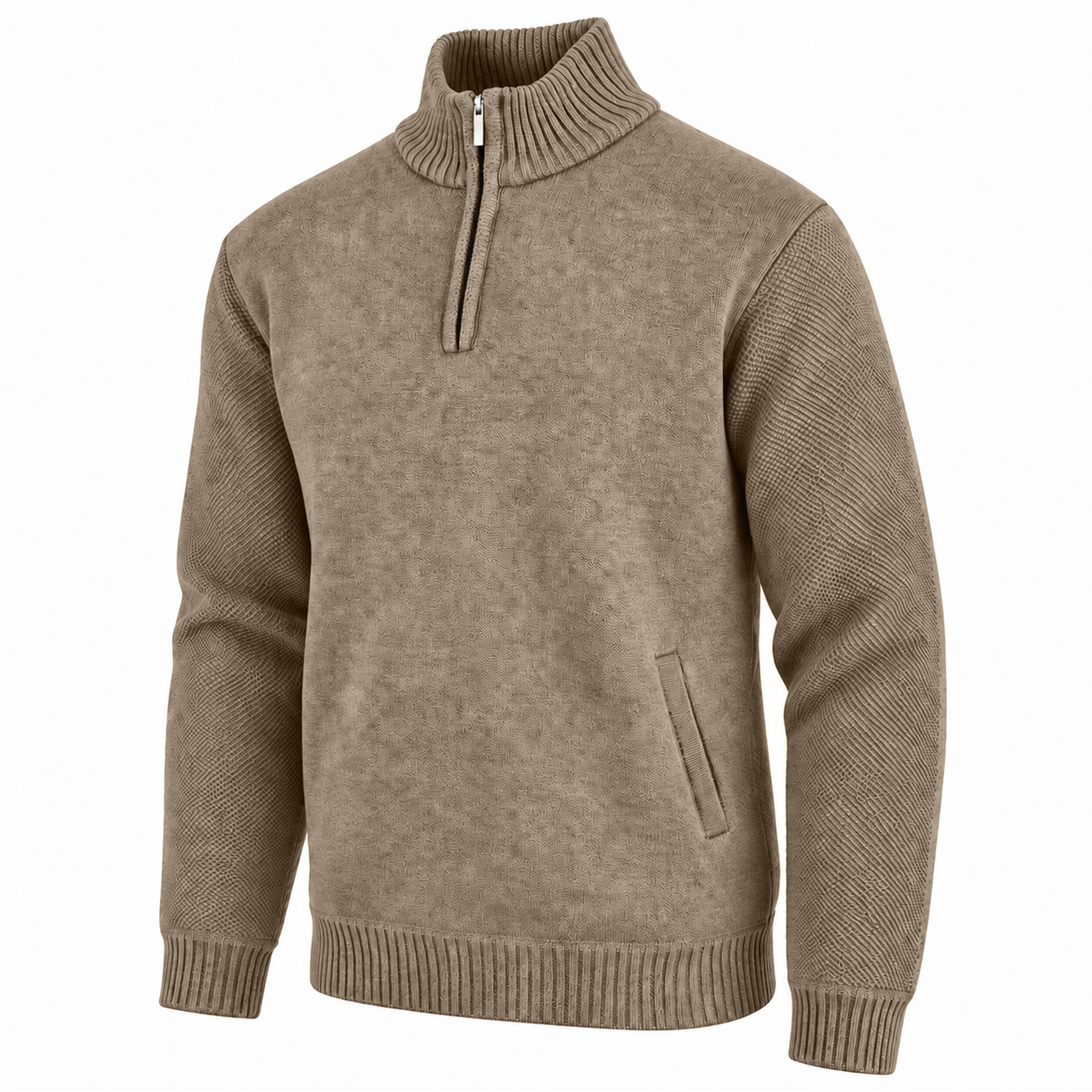 3Pk Mens Fleece Quarter Zip Sweaters - Gallery 30