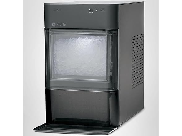 GE Profile Opal 2.0 Countertop Nugget Ice Maker Black Stainless Steel