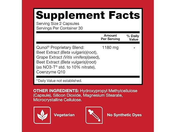 Qunol | 3-in-1 Beet Roots Capsules 60ct