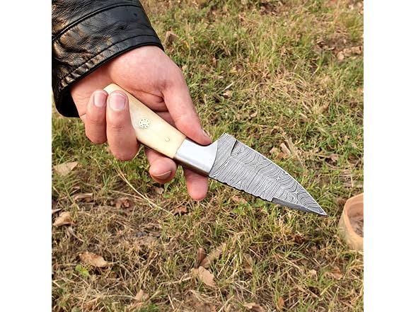 Drevni Steel GAR-120 Hunting Knife with Bone Handle