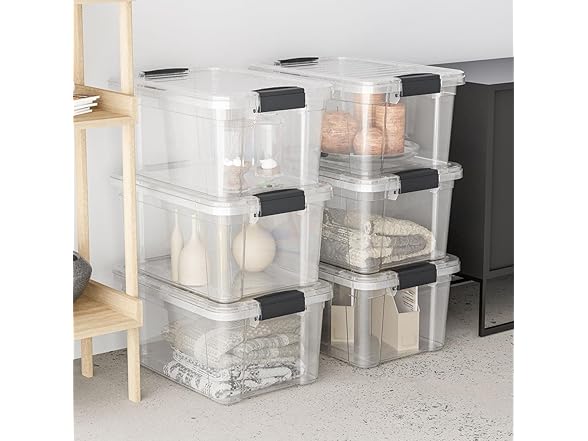 Superio Clear Storage Box 2.3 Quart 36 Pack