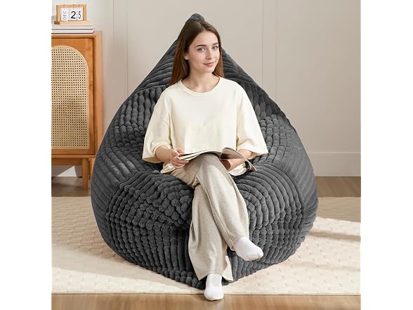 Gericco 3-in1 Dark Grey Bean Bag Chair