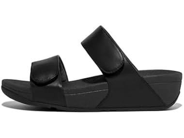 $39.99, Was $95, 57% Off! FitFlop Lulu Adjustable Leather Slides dealfomo