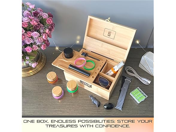 ATOM5 Premium Bamboo Storage Box