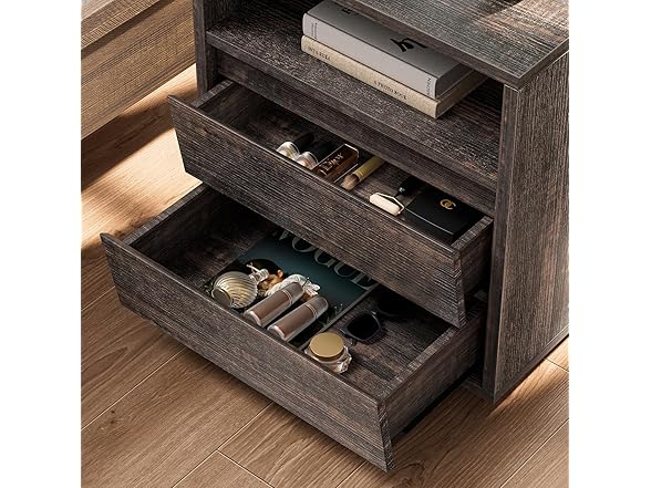 Tatub 20''W Dark Rustic Oak Nightstand