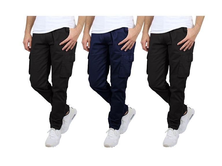 Mens Flex Stretch Cotton Cargo Pants