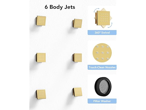 EVERSTEIN 12" High-Pressure Rainfall Shower System