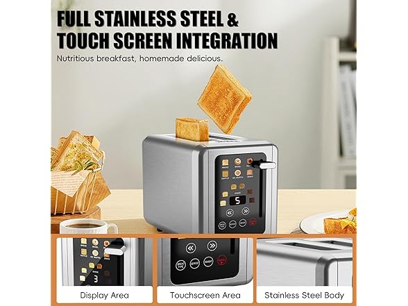 WHALL Full Touch Screen Toaster