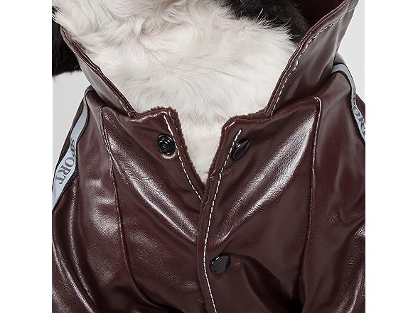 Pet Life ® Wuff-Rider Suede Dog Coat