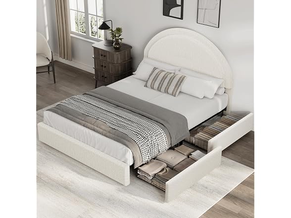 Garvee Full Size Bed Frame with Storage