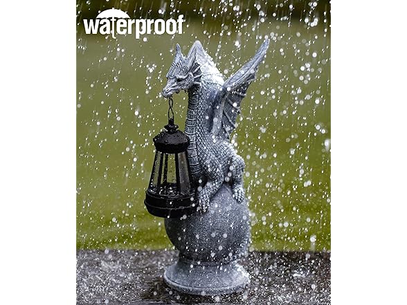 Dragon on Ball Garden Statue Decor