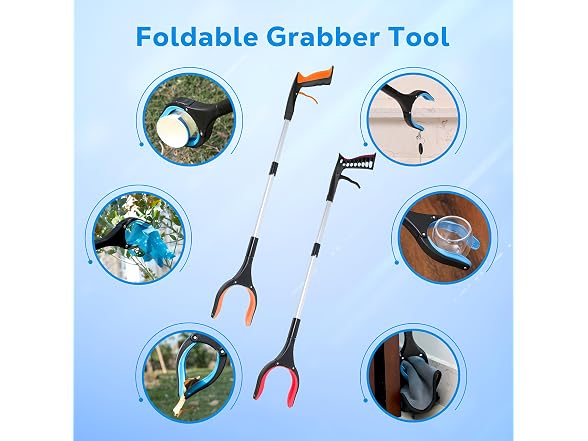 POPDA GAR-24 (2 Pack) 32in Grabber Reacher Tool