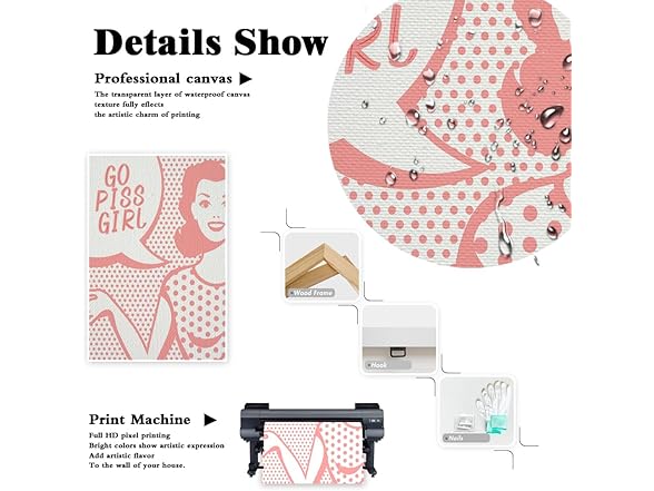 BNGFDV Go Piss Girl Wall Art Trendy