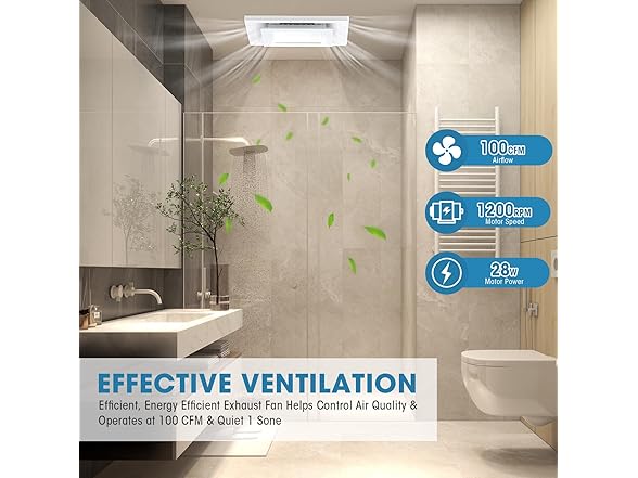 Bathroom Exhaust Fan with Light