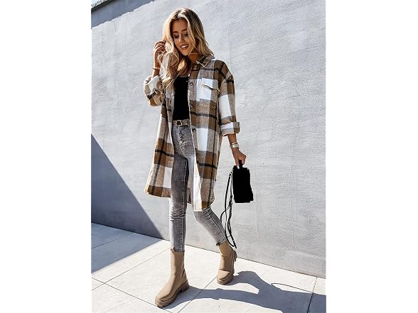Yuemengxuan Women Casual Long Sleeve Button Coat