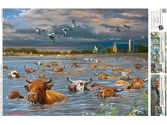 Cattle Crossing 1000 Piece Jigsaw Puzzle
