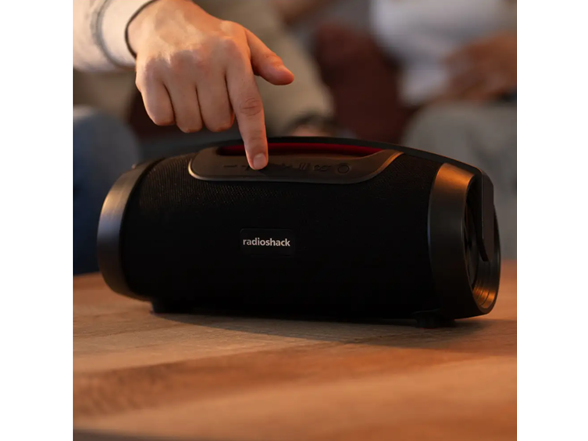 RadioShack 80W Bluetooth Boombox Speaker – IPX5 Waterproof, RGB Lights