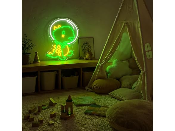 GHTURIE Dinosaur Neon Sign for Wall