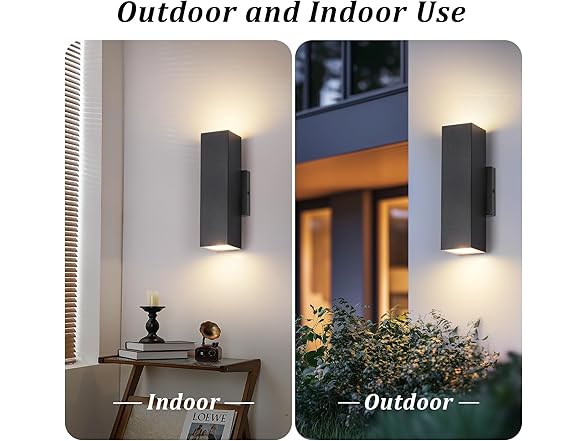 BesLowe 4-Pack Outdoor Wall Lights, Up & Down