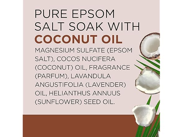 Dr Teal's Epsom Salt Coconut Oil, 3lbs