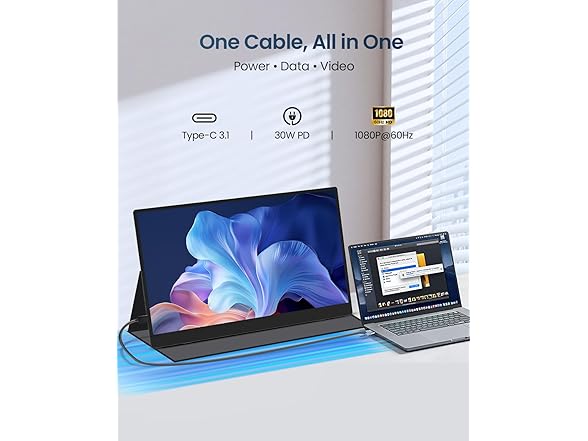 15.6" Portable Monitor 60Hz 1080p