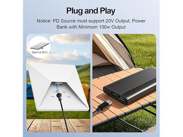 UBeesize Starlink Mini 10FT USB-C to DC