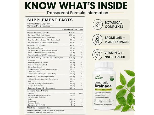 Reededen Lymphatic Drainage Supplement