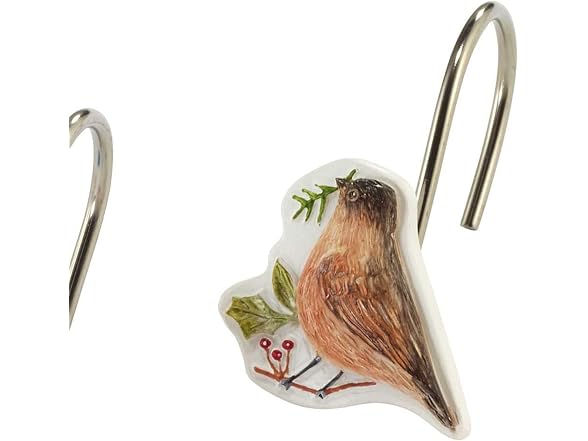 Avanti Linens - Christmas Shower Curtain Hooks, 12 Pack - Gallery 3