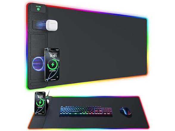abc.mat Wireless Charging Mouse Pad