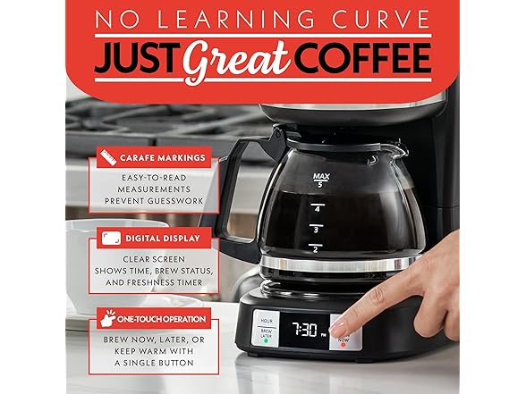 Gourmia Drip Coffee Maker, 5 Cup