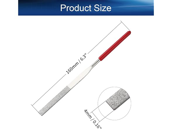 Auniwaig CON-33 2Pcs Diamond Needle File