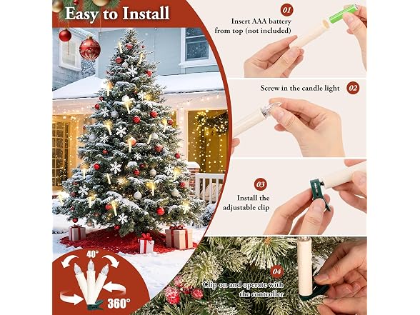 Brightever 30 PCS Flameless LED Taper