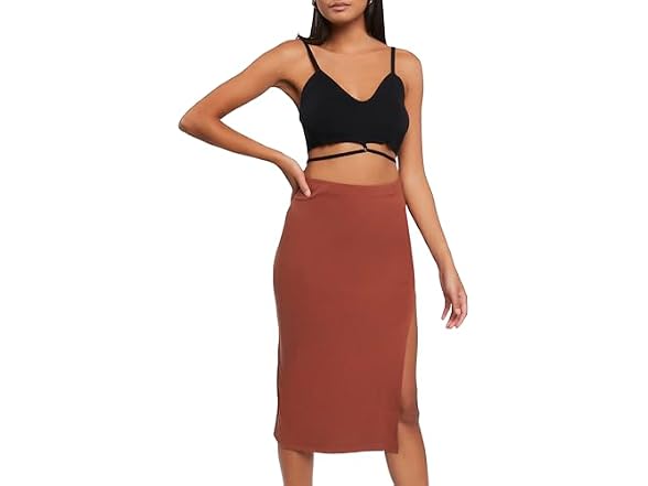 Forever 21 Side-slit Midi Skirt - Gallery 6