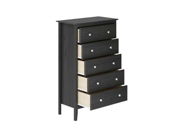 Jela Easy Pieces 5 Drawer Dresser- Black