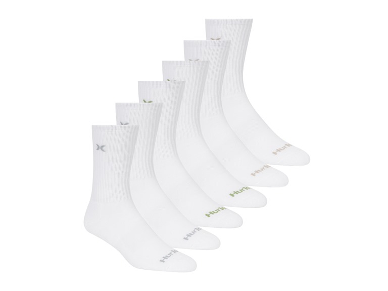 Hurley H601920 10-13 Hurley Men's 12-Pairs Crew Socks WHITE 2