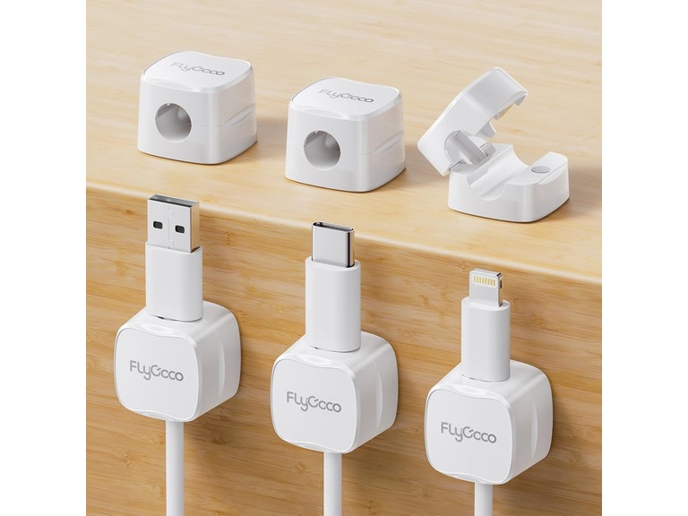 (6 PACK) Adhesive Magnetic Cord Organizer
