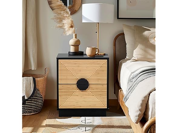 LuxenHome 2-Drawer Night Stand