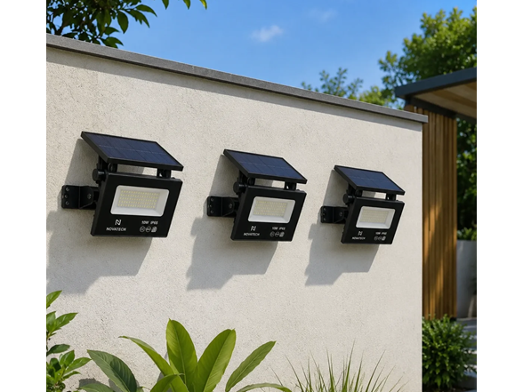HAKOL 3 Pack 6500K 10W SUPER-BRIGHT WATERPROOF SOLAR Light