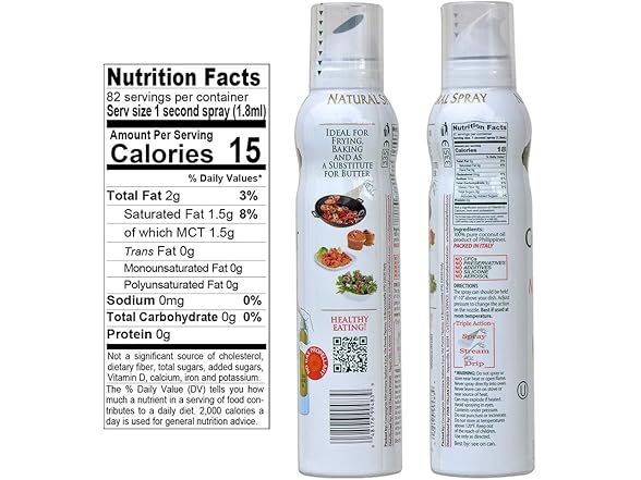 Mantova Coconut Oil, 100% Pure Cooking Oil Spray