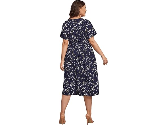 Floerns Women (3X-Large Husky) Boho V Neck Dress