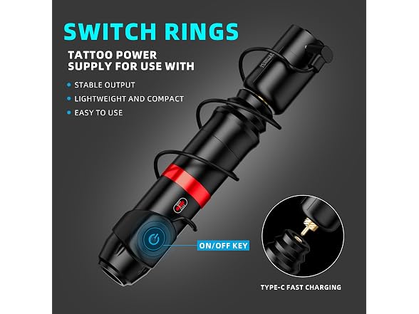 Tattoo Gun Kit with Wireless Rotary