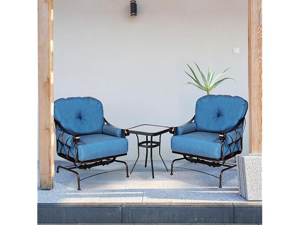 Four Seasons Courtyard Uptown 3 Piece Bistro Patio Furniture Set