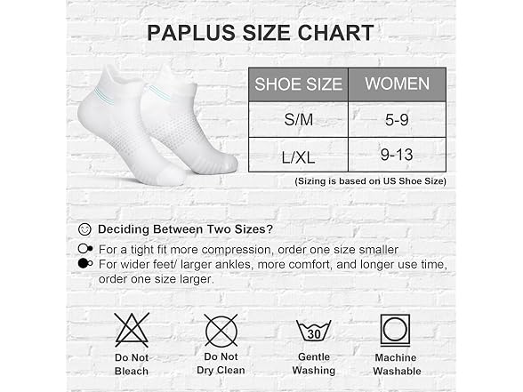 Paplus Women (Large-X-Large) Ankle Socks
