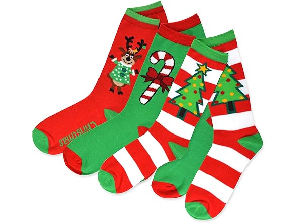 TeeHee Christmas Holiday Fun Crew Socks