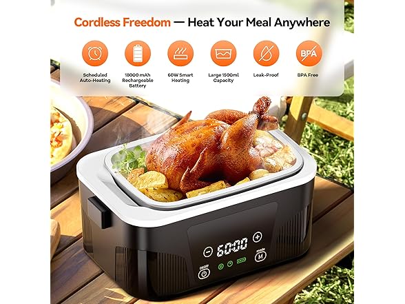 DOLOPL Cordless Heated Lunch Box