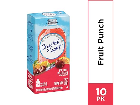 Crystal Light Fruit Punch Drink Mix (10 Packets)
