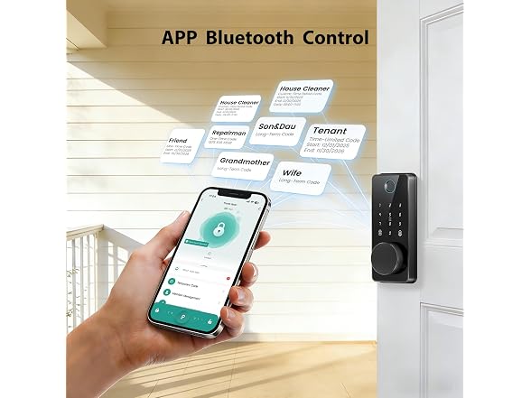 Keyless Entry Door Lock, Biquole Smart Lock with App