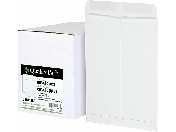 Quality Park 9 x 12" Envelopes 250 Ct
